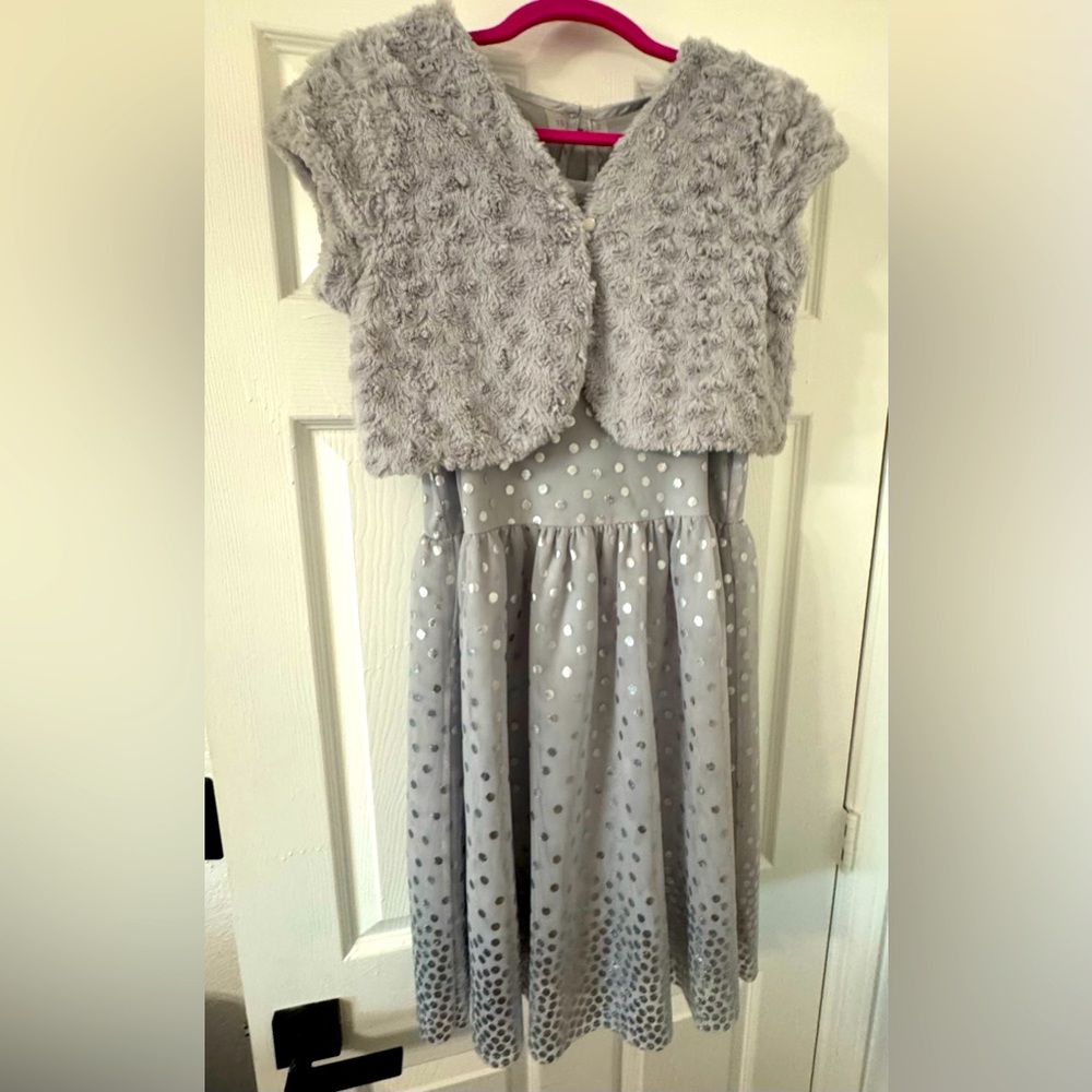 Justice Gray Sundress Crew Neck Short Sleeve